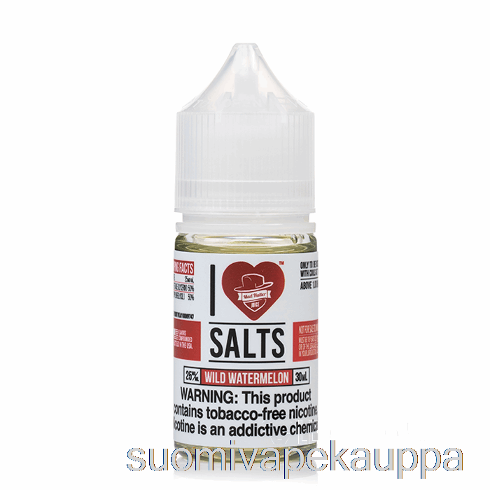 Vape Netistä Villi Vesimeloni - Rakastan Suoloja - 30ml 25mg